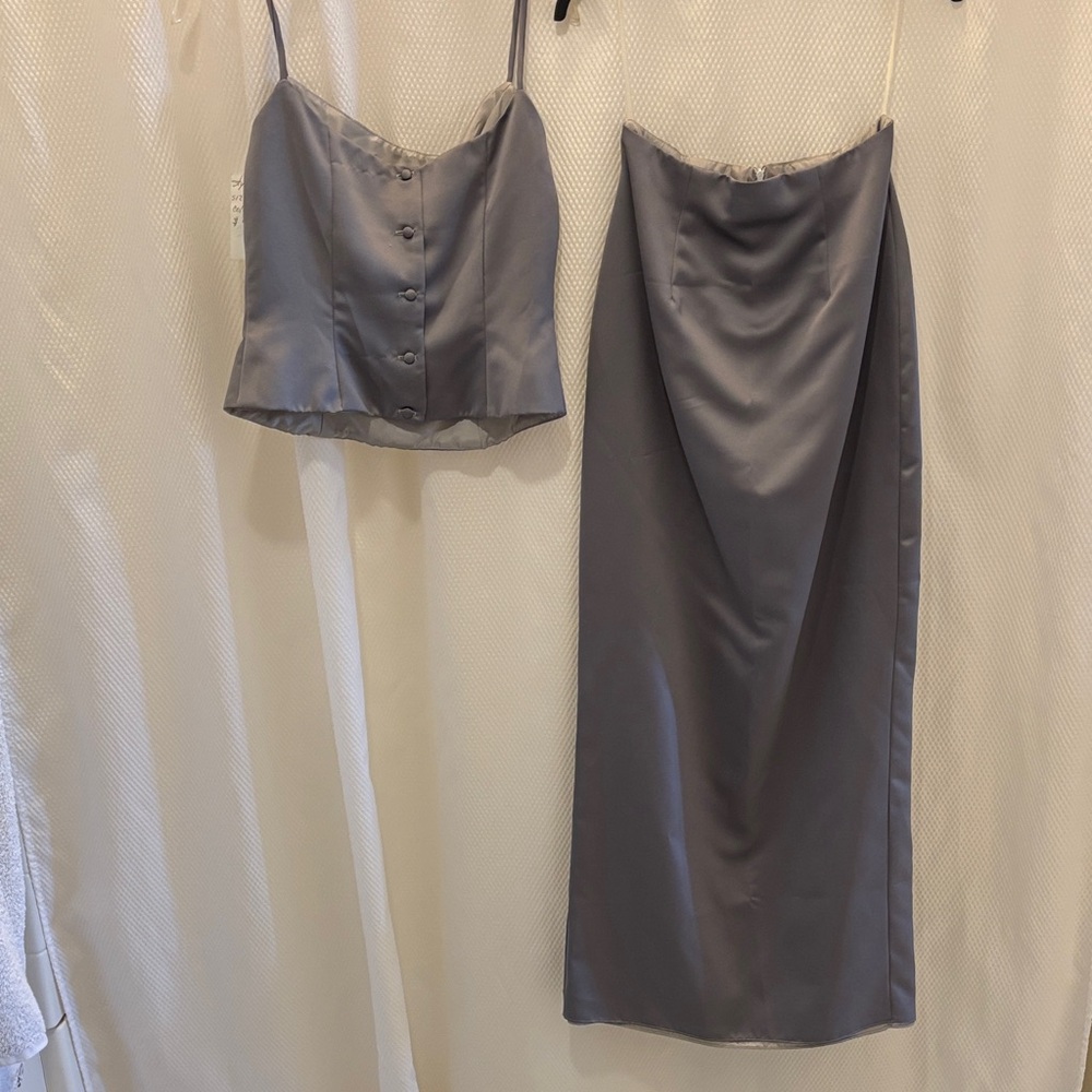 Elegant Women's Satin Skirt Set